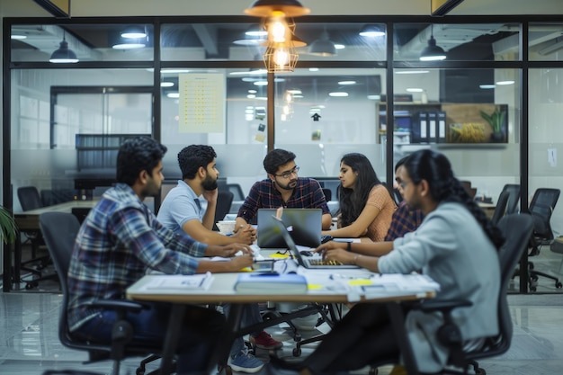 Offshore delivery team in a planning session
