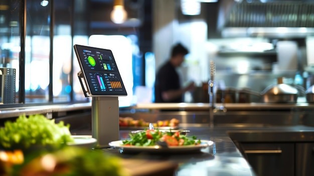 Restaurant kitchen in service
