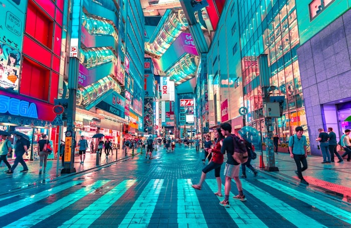 Tokyo skyline at night, Japan